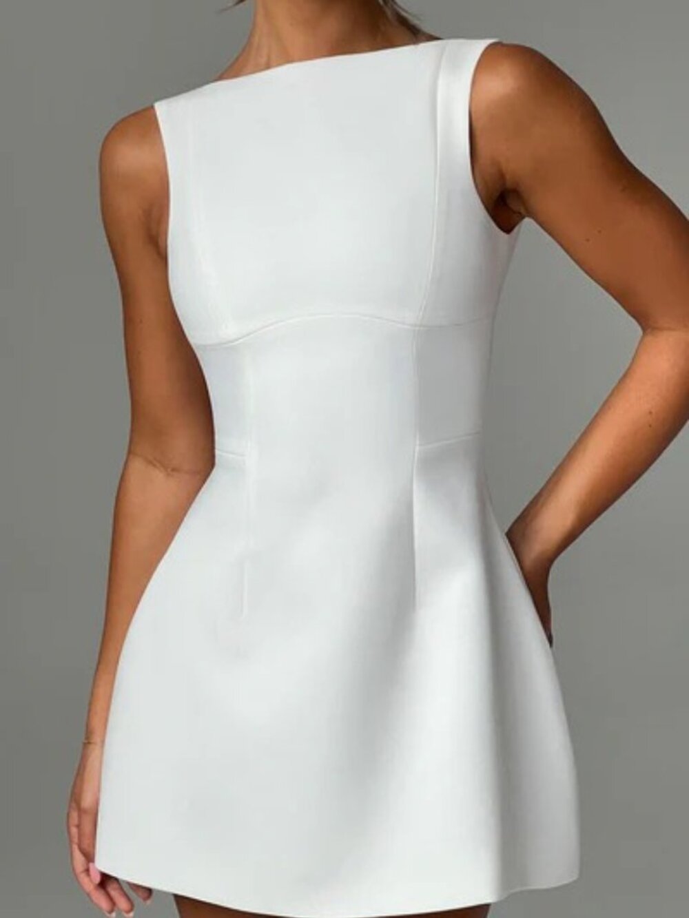 BABYBOO- ALANA MINI DRESS - IVORY - XS - Picture 2 of 12